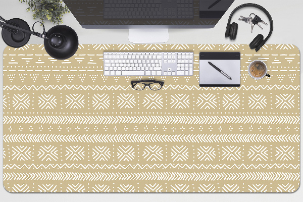 Large desk mat table protector yellow shape