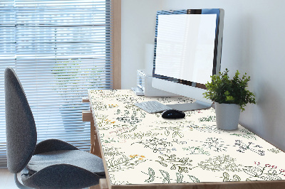 Full desk mat Green leaves