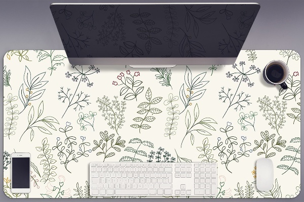 Full desk mat Green leaves