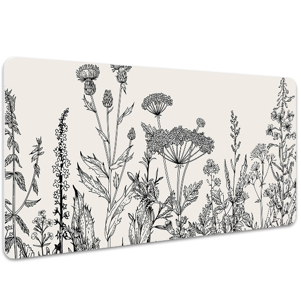 Large desk mat for children A field meadow