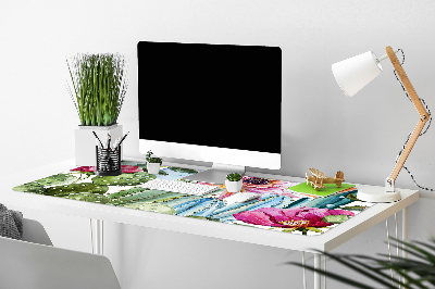 Full desk protector colorful cacti