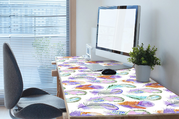 Desk pad colored Feathers