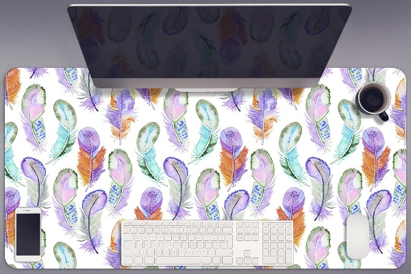 Desk pad colored Feathers