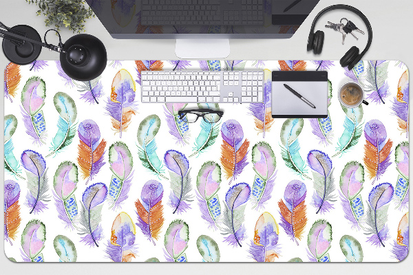 Desk pad colored Feathers