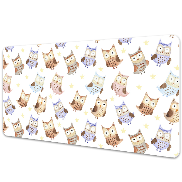 Large desk pad PVC protector Owls fairytale