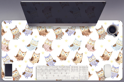 Large desk pad PVC protector Owls fairytale