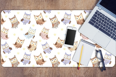 Large desk pad PVC protector Owls fairytale