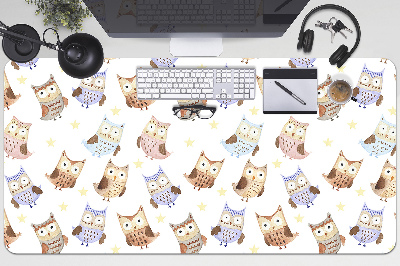 Large desk pad PVC protector Owls fairytale