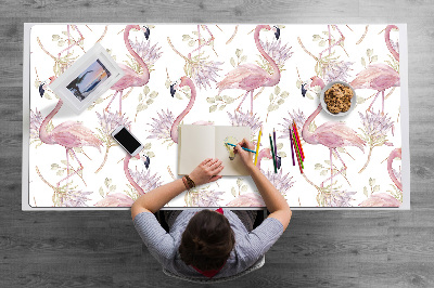 Large desk mat for children Flamingos