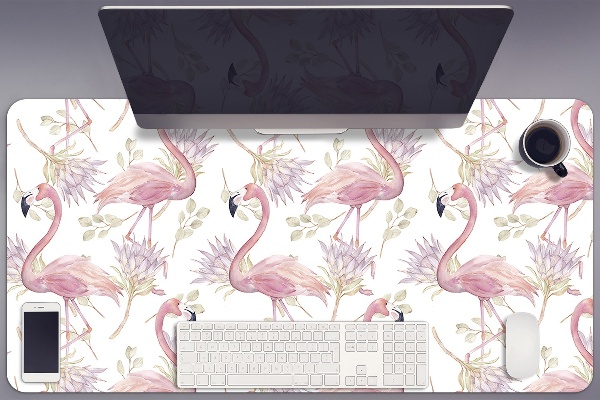 Large desk mat for children Flamingos