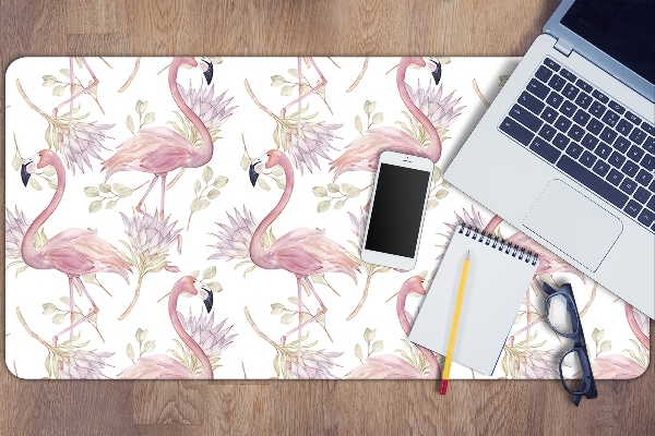Large desk mat for children Flamingos