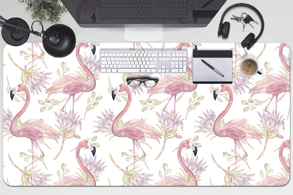 Large desk mat for children Flamingos