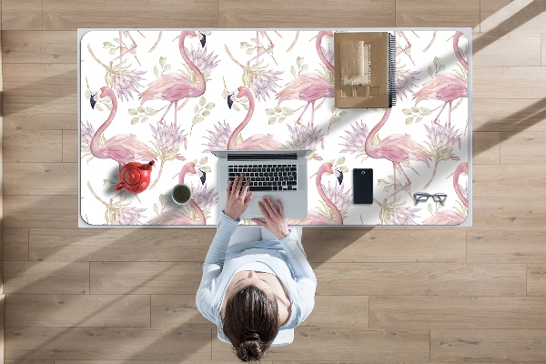 Large desk mat for children Flamingos