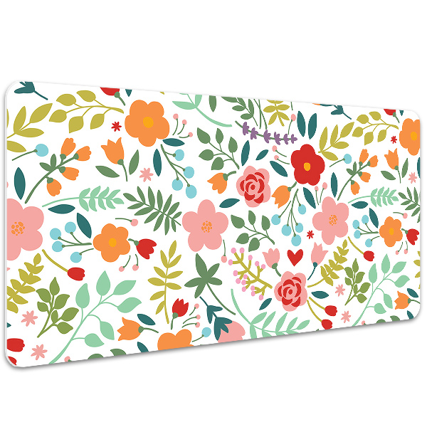 Full desk protector Picture with flowers