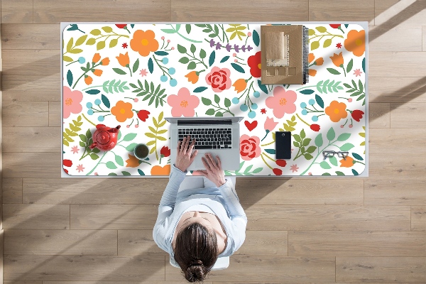 Full desk protector Picture with flowers