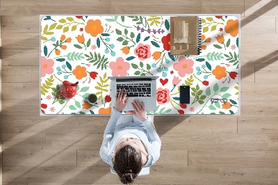 Full desk protector Picture with flowers