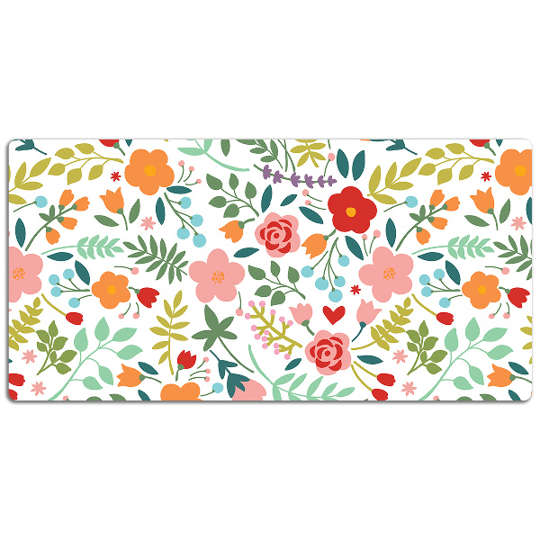 Full desk protector Picture with flowers