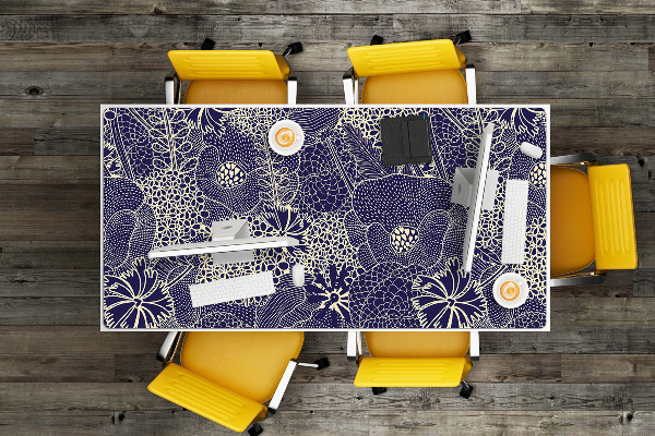 Full desk mat blue pattern