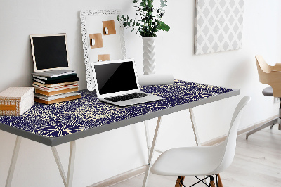 Full desk mat blue pattern