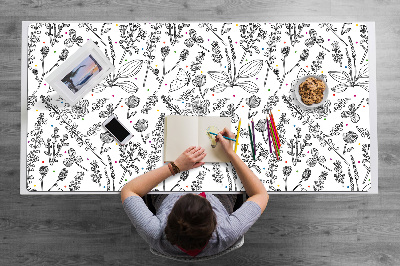 Desk pad Flowers and dots