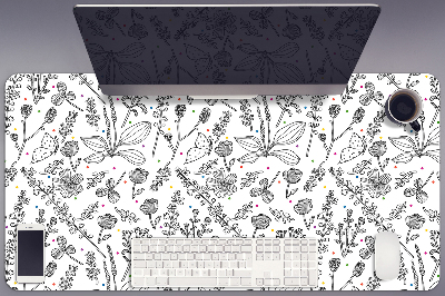 Desk pad Flowers and dots