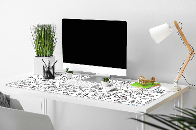 Desk pad Flowers and dots