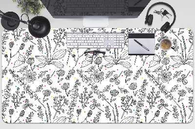 Desk pad Flowers and dots