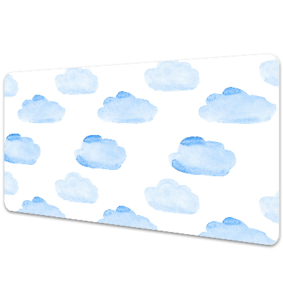 Large desk mat for children clouds