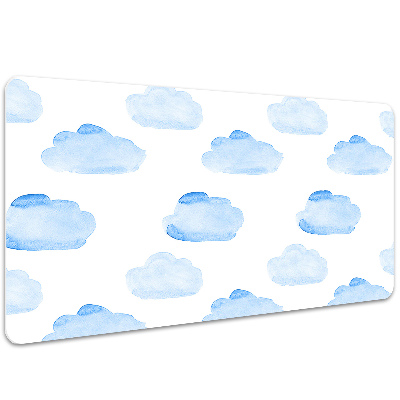 Large desk mat for children clouds