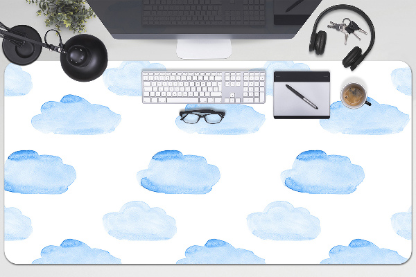 Large desk mat for children clouds