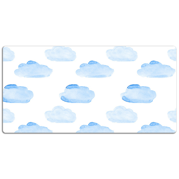 Large desk mat for children clouds