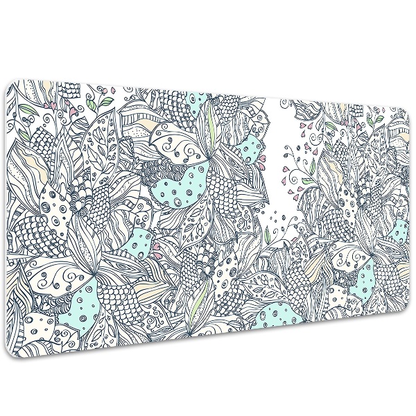 Large desk mat for children flowers