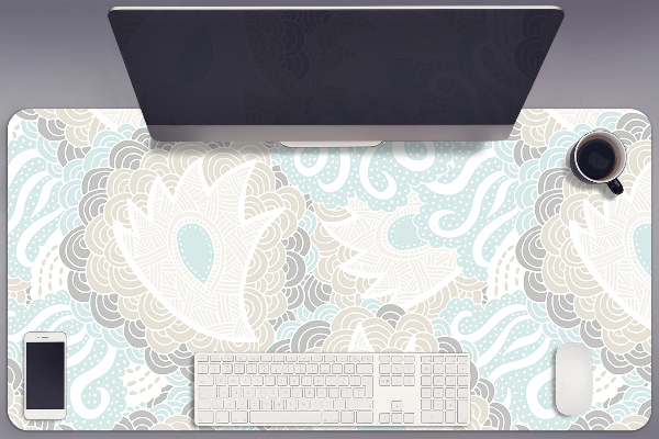 Full desk protector Pastel flowers