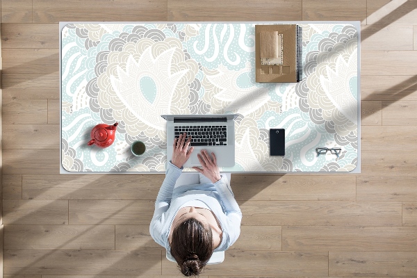 Full desk protector Pastel flowers