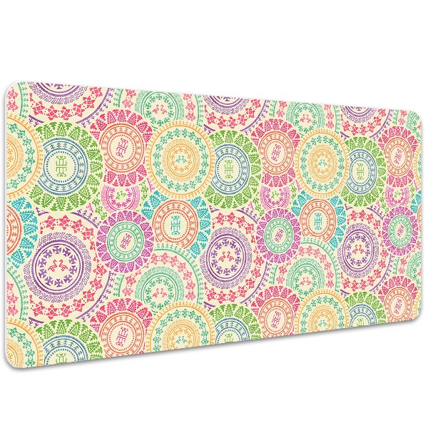 Large desk pad PVC protector circular pattern