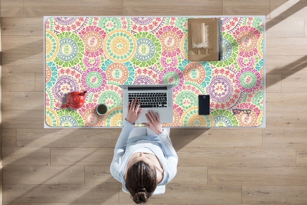 Large desk pad PVC protector circular pattern