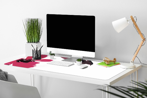 Large desk mat table protector Beautiful flowers