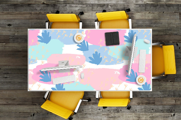 Large desk mat table protector paw prints