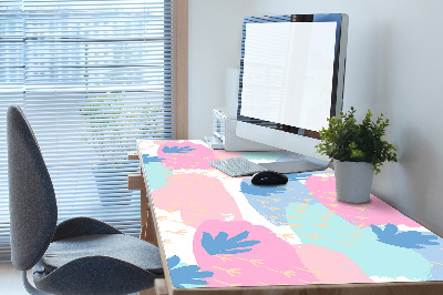 Large desk mat table protector paw prints