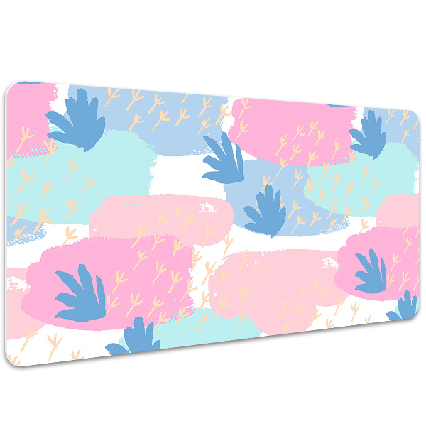 Large desk mat table protector paw prints