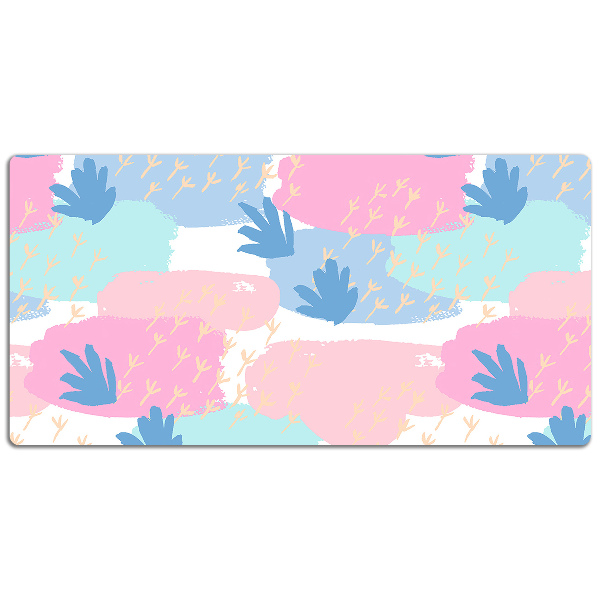 Large desk mat table protector paw prints
