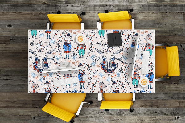 Large desk mat for children Animals