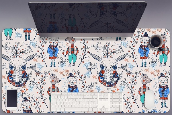 Large desk mat for children Animals