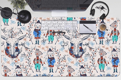 Large desk mat for children Animals