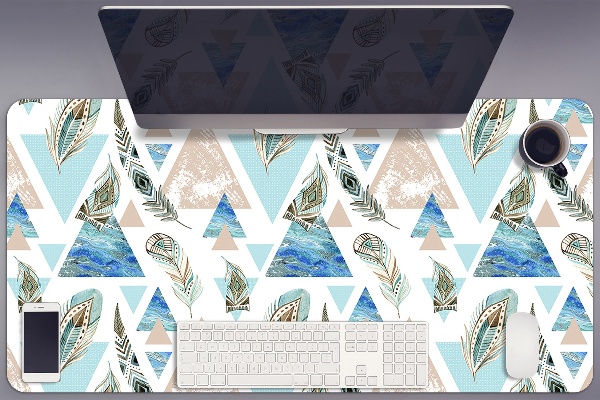 Full desk protector Triangles and Feathers