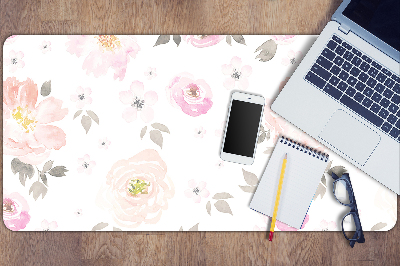 Large desk mat table protector floral pattern