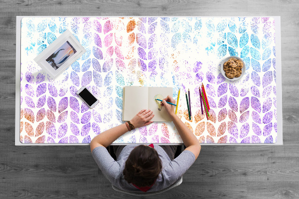Full desk mat leaf brocade