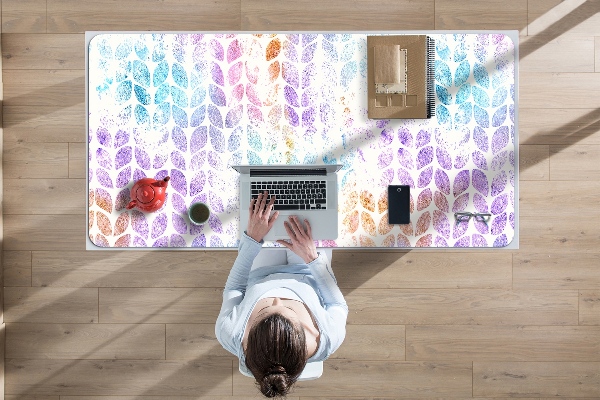 Full desk mat leaf brocade