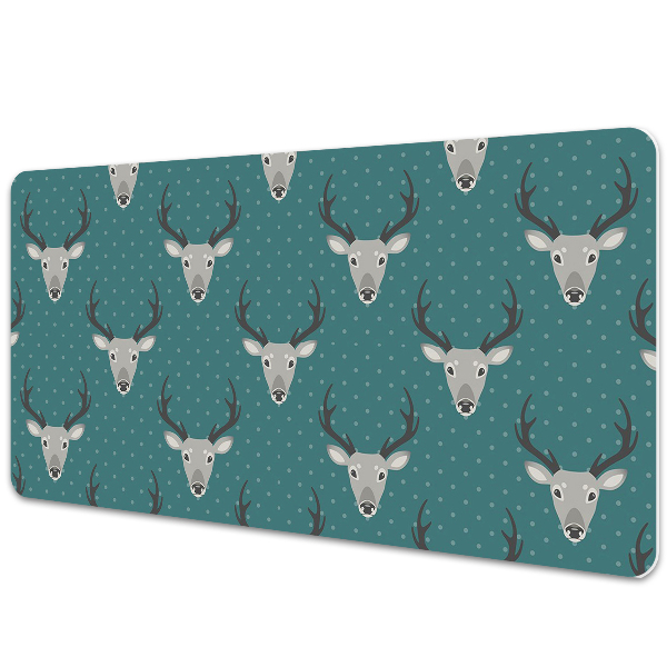 Large desk mat for children gray deer