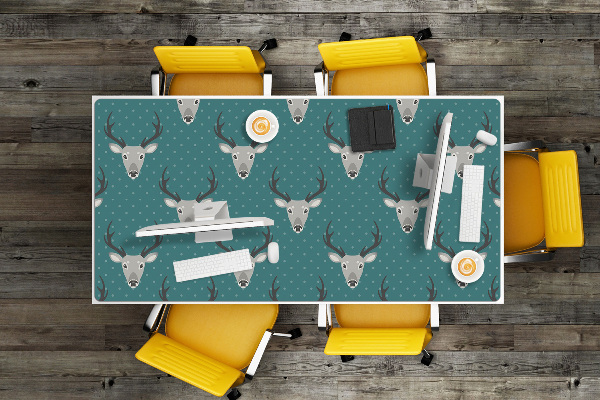 Large desk mat for children gray deer